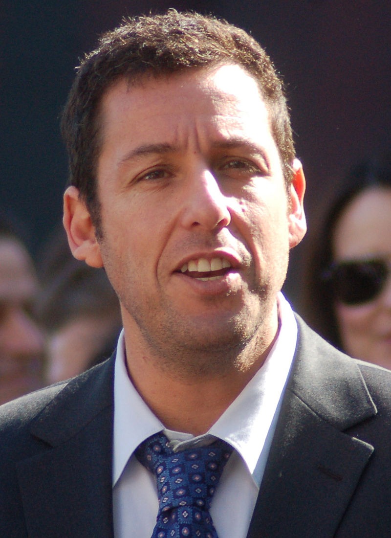 Adam Sandler at a ceremony to receive a star on the Hollywood Walk of Fame