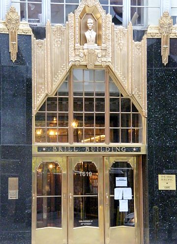 the entrance of Brill Building
