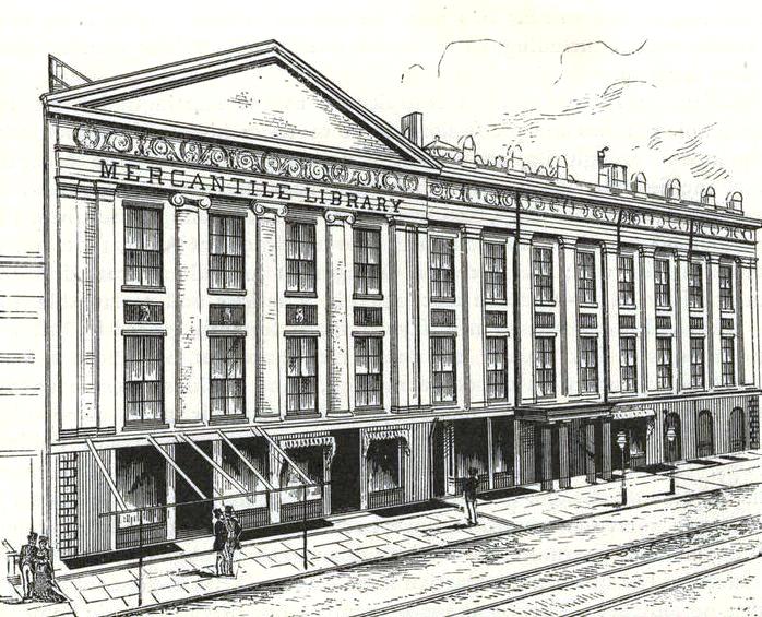 The Mercantile Library in the Astor Opera House building in 1886