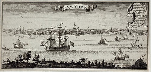 Early view of New York City harbor
