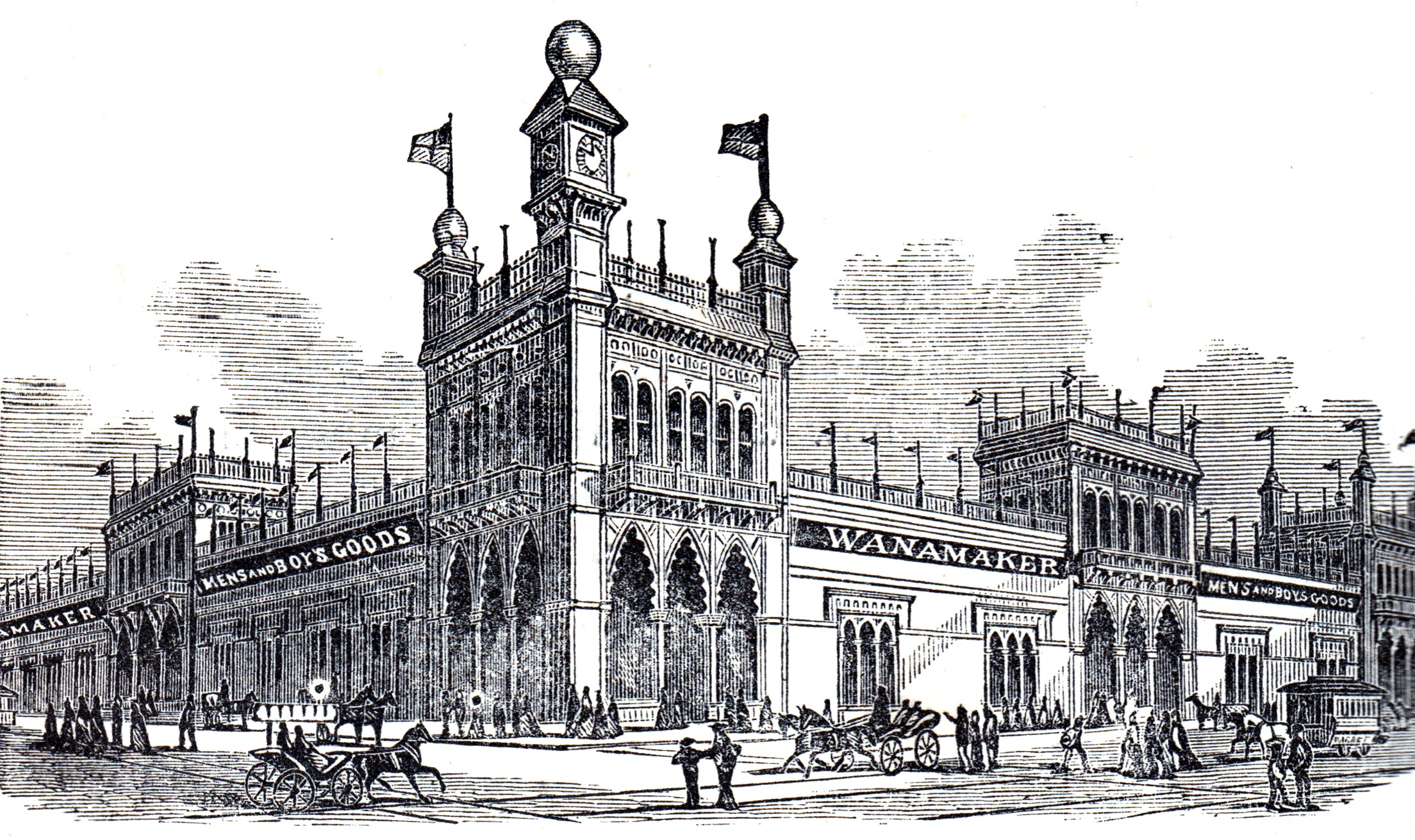 John Wanamaker's on Market Street in 1876