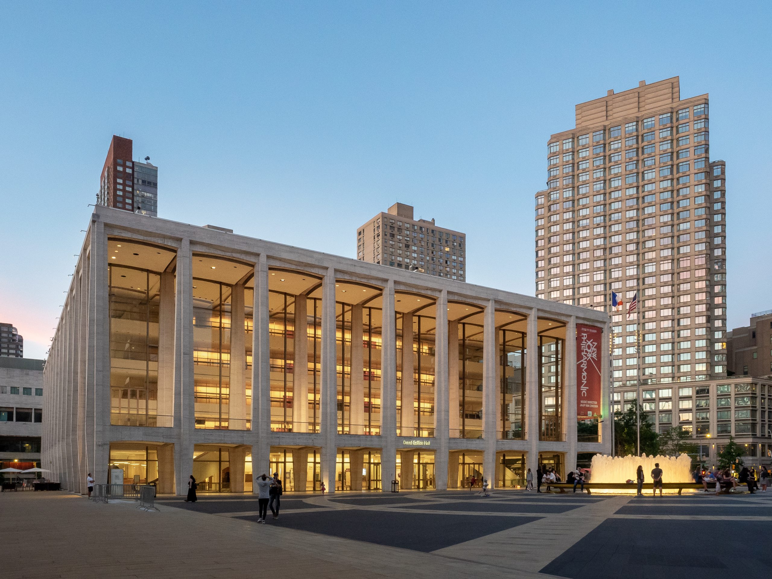 David Geffen Hall, home of the New York Philharmonic in Lincoln Center