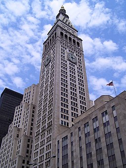 The Met Life Tower as seen from below