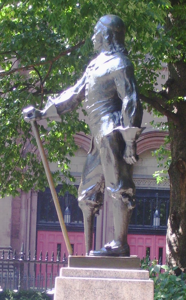 Gertrude Vanderbilt Whitney's statue of Peter Stuyvesant in the western portion of Stuyvesant Square in Manhattan