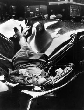 Photo of Evelyn McHale after her suicide leap from the Empire State Building
