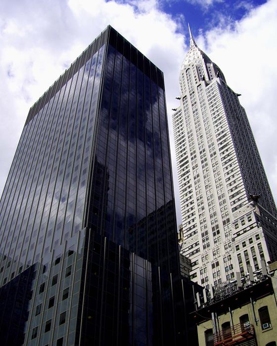 Chrysler building and Calyon building