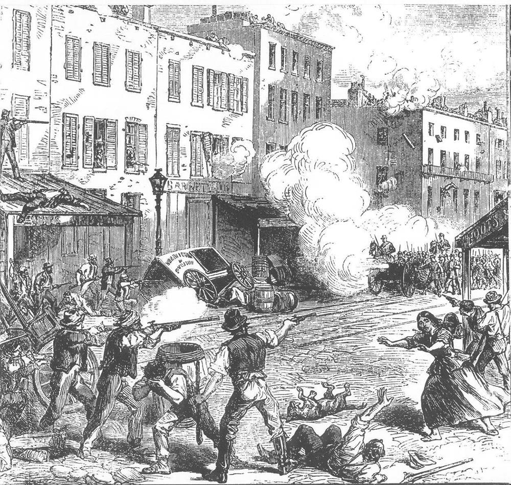 Depiction of the Draft Riots in 1863