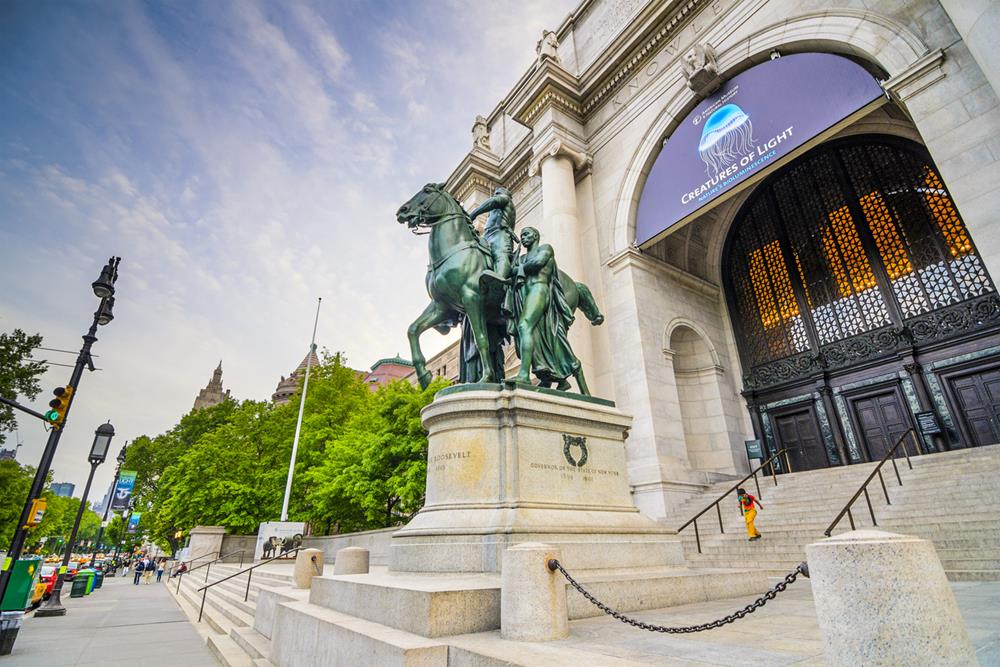 The equestrian statue of Theodore Roosevelt at the American Museum of Natural History