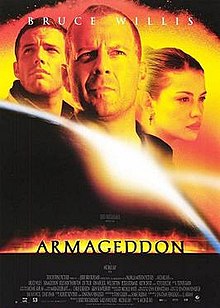 a poster of the film Armageddon