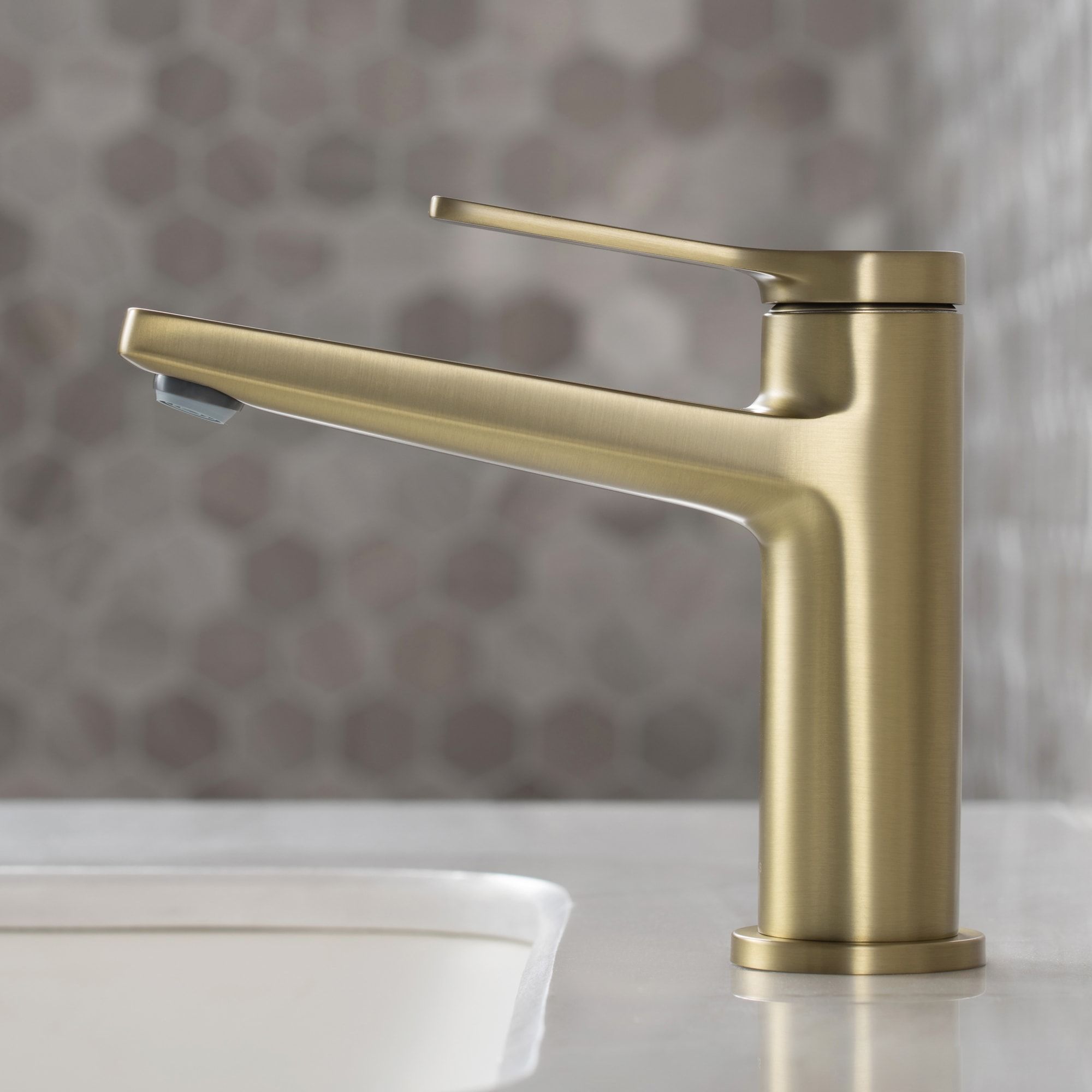 Buy a bathroom sink faucet in gold color