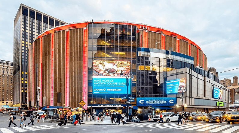 A picture of a crowded Madison Square Garden venue