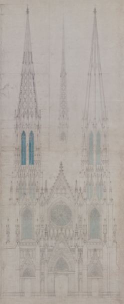 Renwick’s drawing of the cathedral