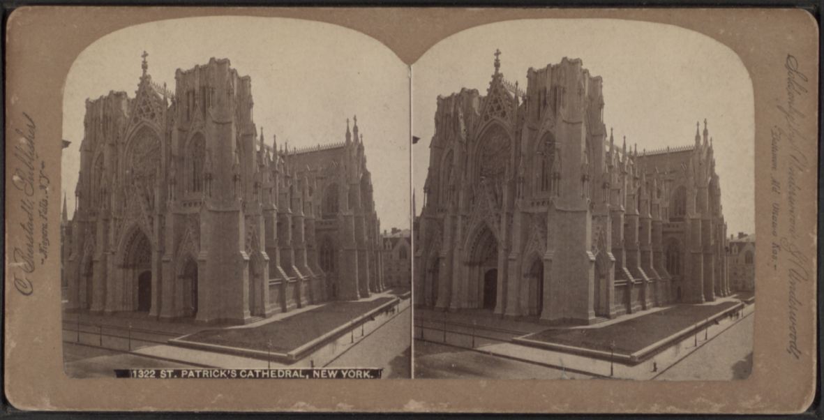 St. Patrick’s Cathedral before the installation of the twin spires