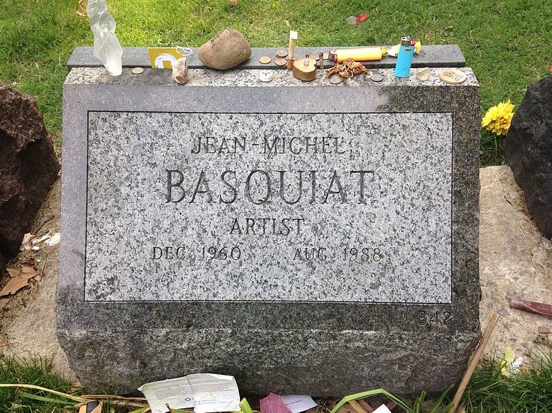 Basquiat's grave at Green-Wood Cemetery in Brooklyn, New York