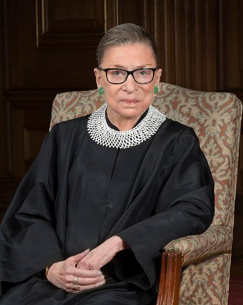 Official portrait of Ruth Bader Ginsburg in 2016