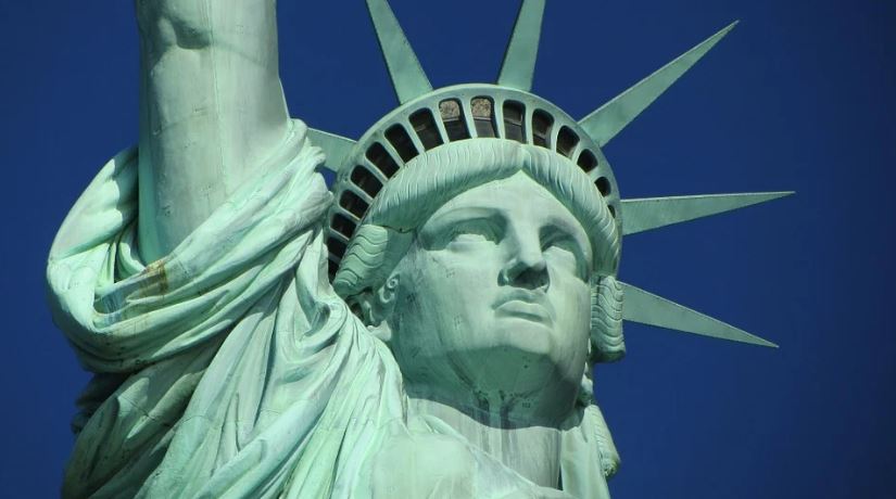 close-up image of the Statue of Liberty
