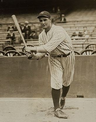 Lou Gehrig in his first appearance with the New York Yankees