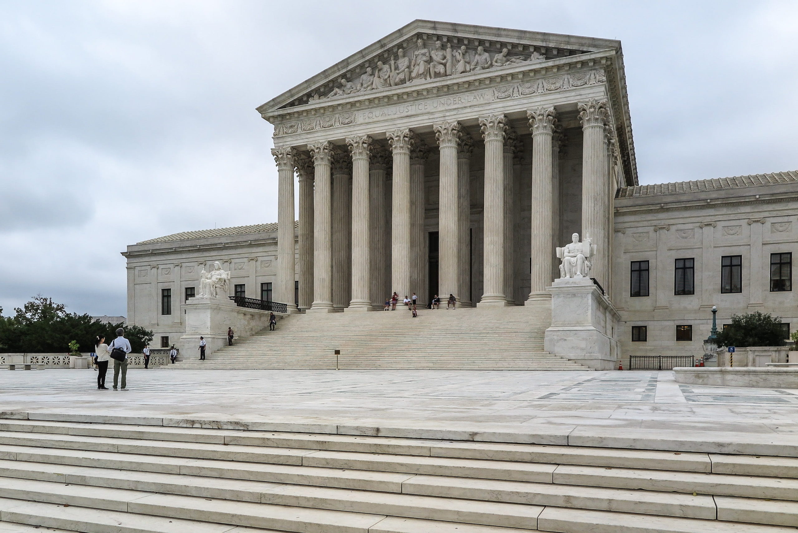 US Supreme Court Building with Tourists