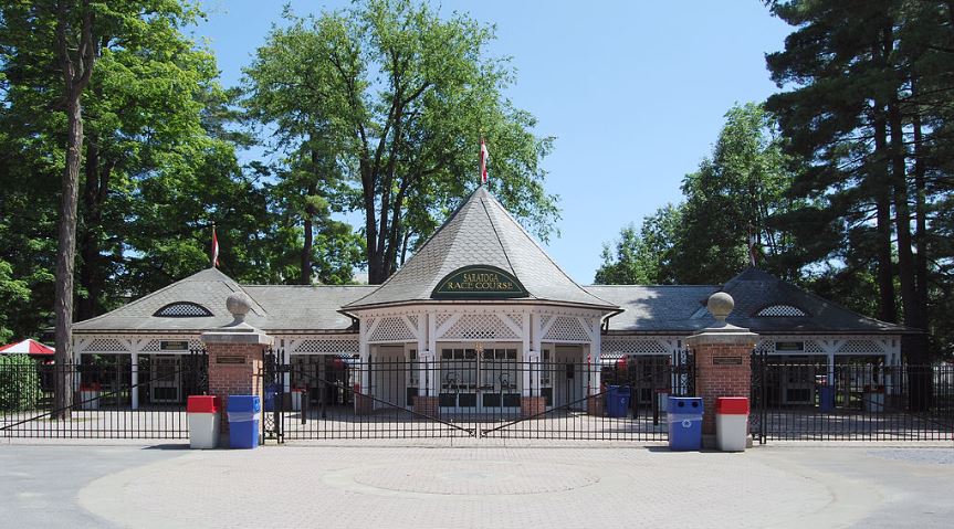 The Saratoga Race Course, a view of the entrance