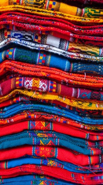 colorful Peruvian fabric
