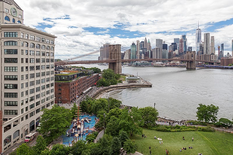 View of Brooklyn Bridge Park from Manhattan Bridge