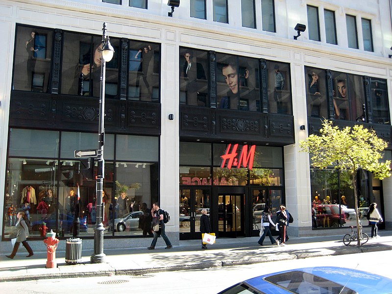 A H&M store in Downtown Montreal