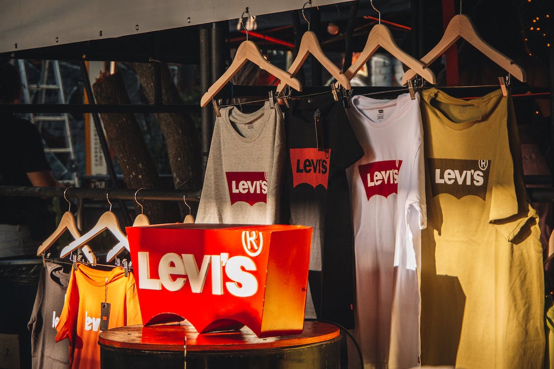 displayed Levis shirt in a store