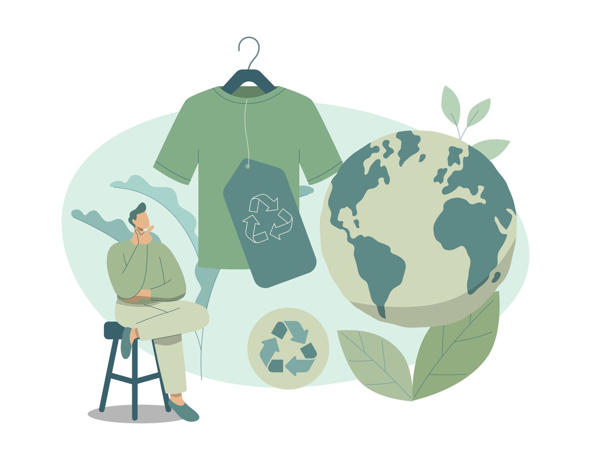Recycle and environmental care concept on fashion