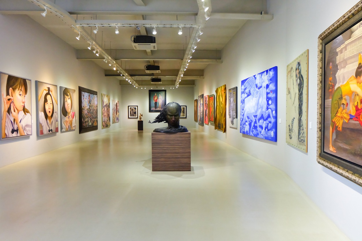 art collection of paintings and sculptures
