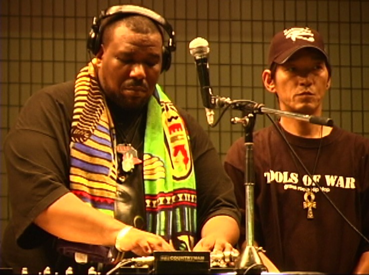 Afrika Bambaataa with DJ Yutaka of Universal Zulu Nation