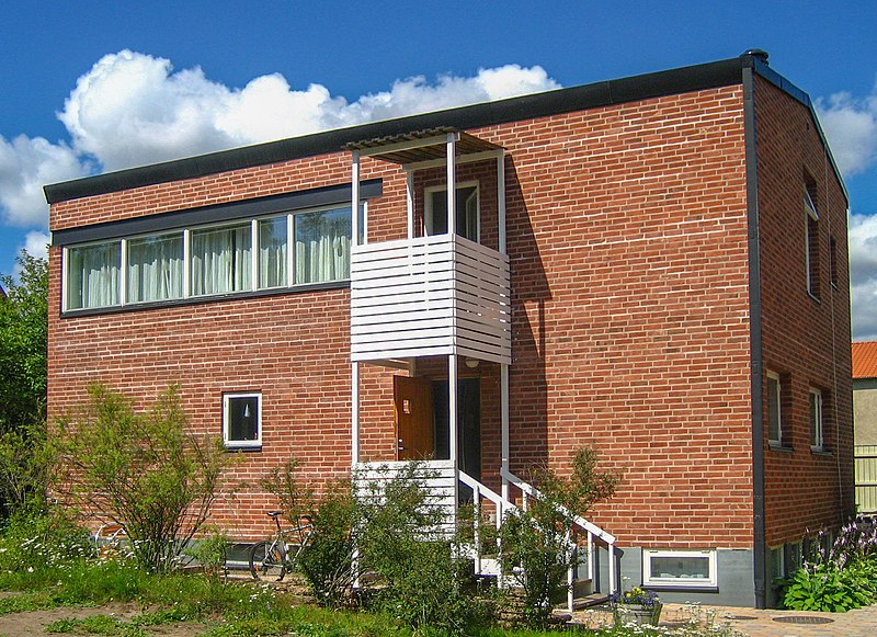 New Brutalism Villa Göth (1950) in Kåbo, Uppsala, Sweden