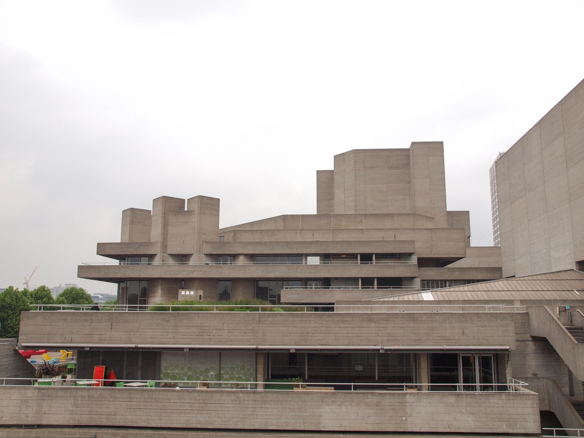 One of the riverside entrances to the National Theatre