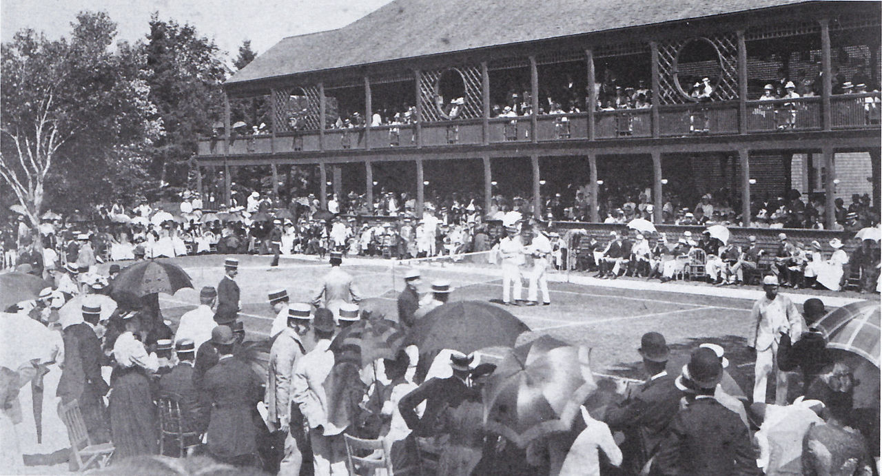 Semifinal at the 1890 U.S. Tennis Championships at Newport, Rhode Island