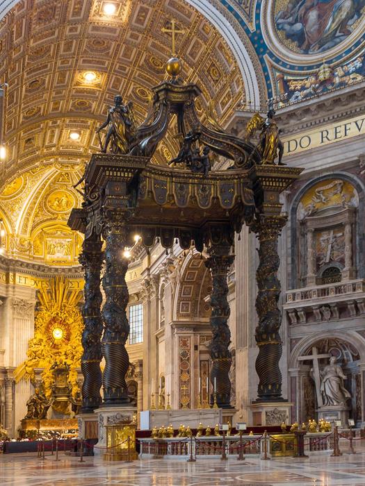 Bernini's baldacchino in St. Peter's Basilica
