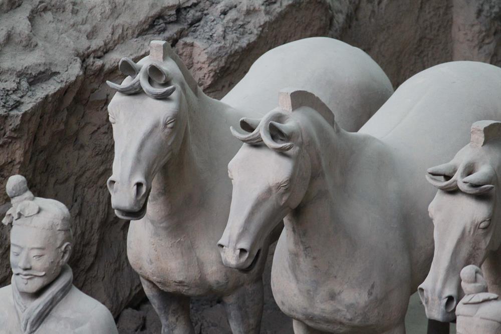 Horse sculptures