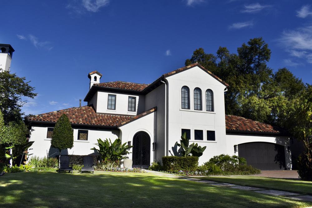 A Spanish Colonial mansion in a prestigious neighborhood